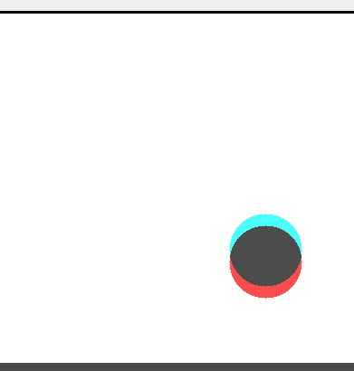 FallingBallEnv bounce-off visualization showing ball physics and bouncing behavior with prediction states
